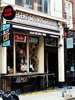 Regent sound studios Denmark street London, where the N'Betweens recorded their debut single 'You Better Run'
